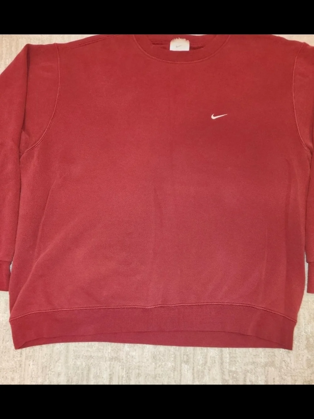 Nike Men's Deep Red Crewneck Sweatshirt